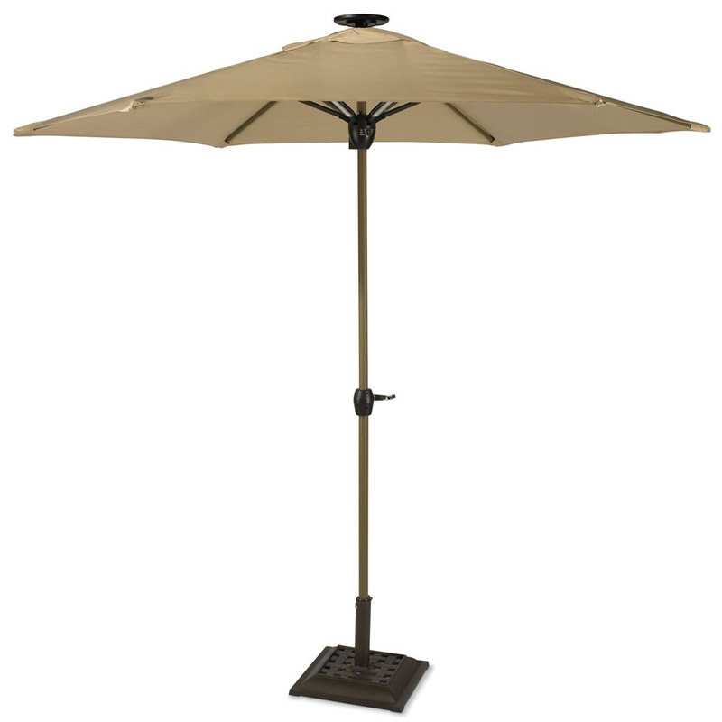 Solar Umbrella, Outdoor Umbrella With Solar Lights And Stand